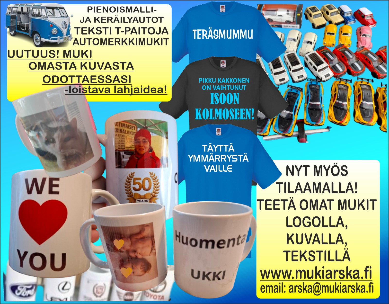 Mukiarska tekee mukit omalla kuvallasi